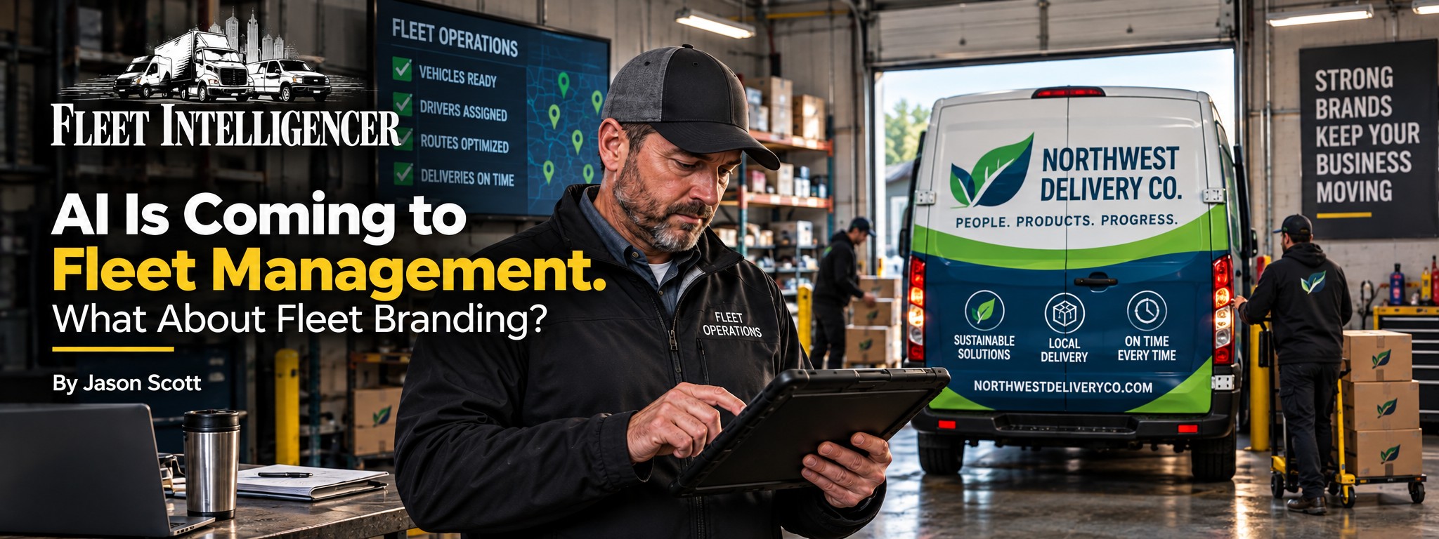 Fleet Manager in warehouse setting directing workers