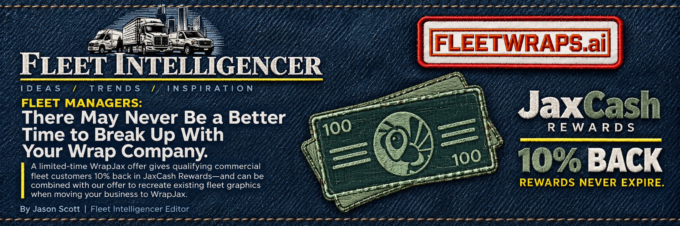 Denim background for JaxCash Masthead for Article