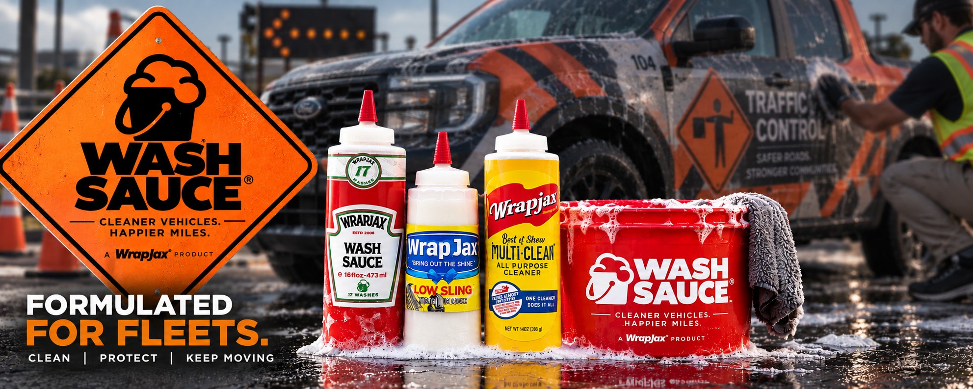 WrapJax Wash Sauce Promo for Fleet Wrap Washing Products